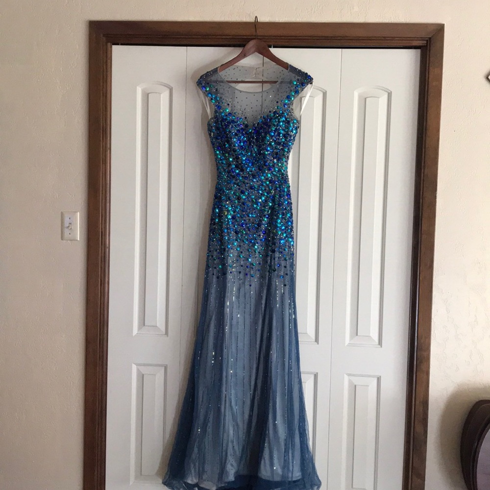 Jovani jeweled evening gown like new.